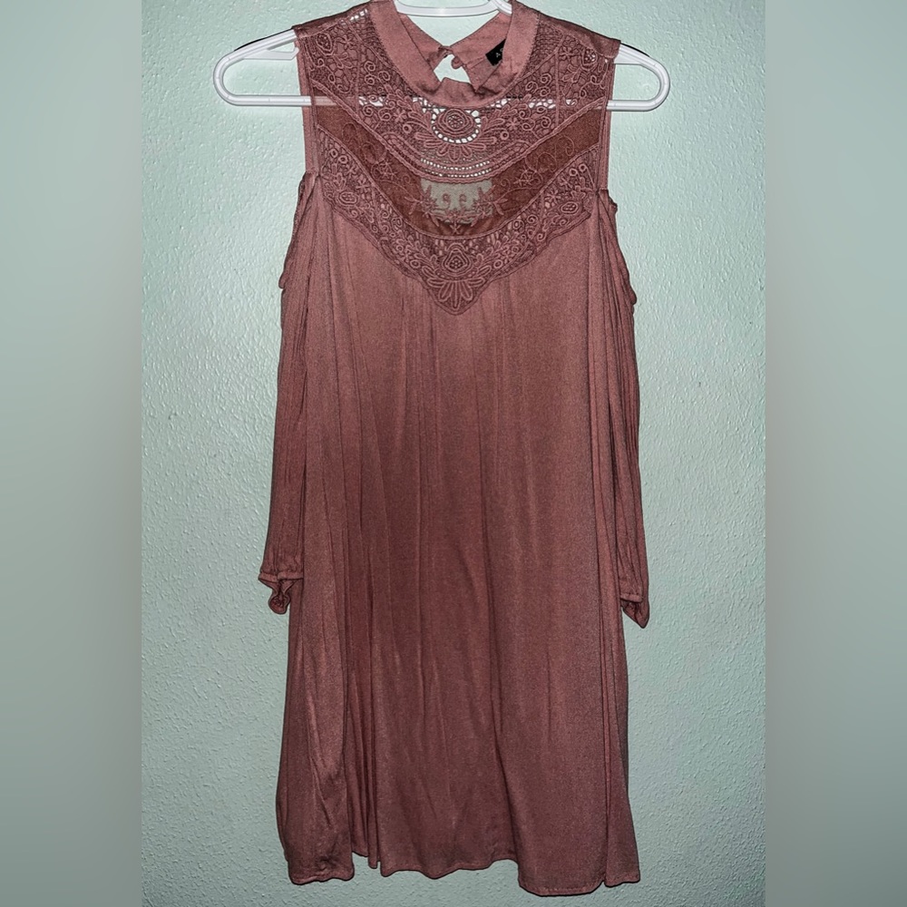 As U Wish Open Shoulder Lace Dress
